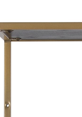 ACT NORDIC Seaford bogreol - sort melamin ask og guld metal(H:185cm x77cm x cm)