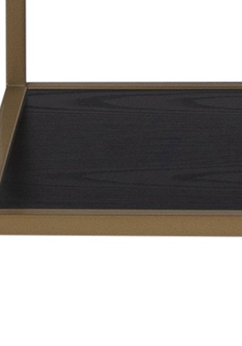 ACT NORDIC Seaford bogreol - sort melamin ask og guld metal(H:185cm x77cm x cm)