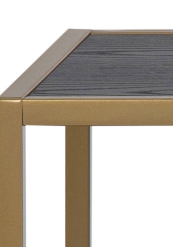 ACT NORDIC Seaford bogreol - sort melamin ask og guld metal(H:78cm x114cm x cm)