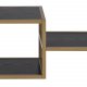 ACT NORDIC Seaford bogreol - sort melamin ask og guld metal(H:78cm x114cm x cm)