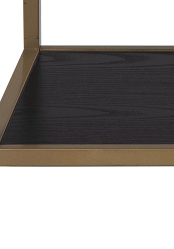ACT NORDIC Seaford bogreol - sort melamin ask og guld metal(H:78cm x114cm x cm)