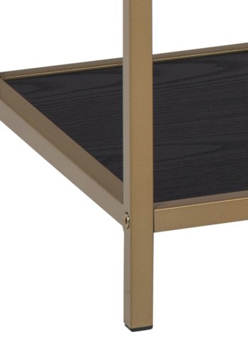 ACT NORDIC Seaford bogreol - sort melamin ask og guld metal(H:78cm x114cm x cm)