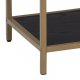 ACT NORDIC Seaford bogreol - sort melamin ask og guld metal(H:78cm x114cm x cm)