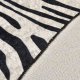 TEPPI Zebra gulvtppe m. mnster, rund - multifarvet polyester (140)