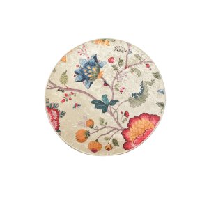 TEPPI Arya teppe med mnster, rundt - flerfarget polyester (140)