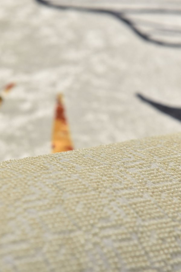 TEPPI Herbal gulvtppe m. mnster, rektangulr - multifarvet polyester (140x190)