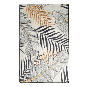 TEPPI Urteteppe med mnster, rektangulrt - flerfarget polyester (140x190)