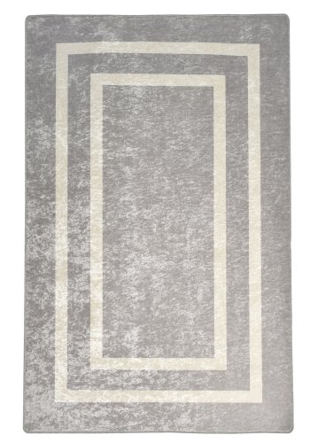 TEPPI Silver gulvtppe m. mnster, rektangulr - multifarvet polyester (160x230)