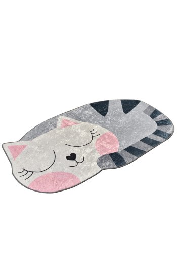 TEPPI Cat gulvtppe til brn - multifarvet polyester (60x100)