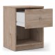 TVILUM May Nachttisch, mit 1 Fach und 1 Schublade - Naturfolie und Kunststoff (37,9x30,1)