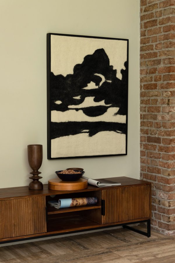 DUTCHBONE Sameer veggdekorasjon, rektangulr - black out og mangotre (100x74)