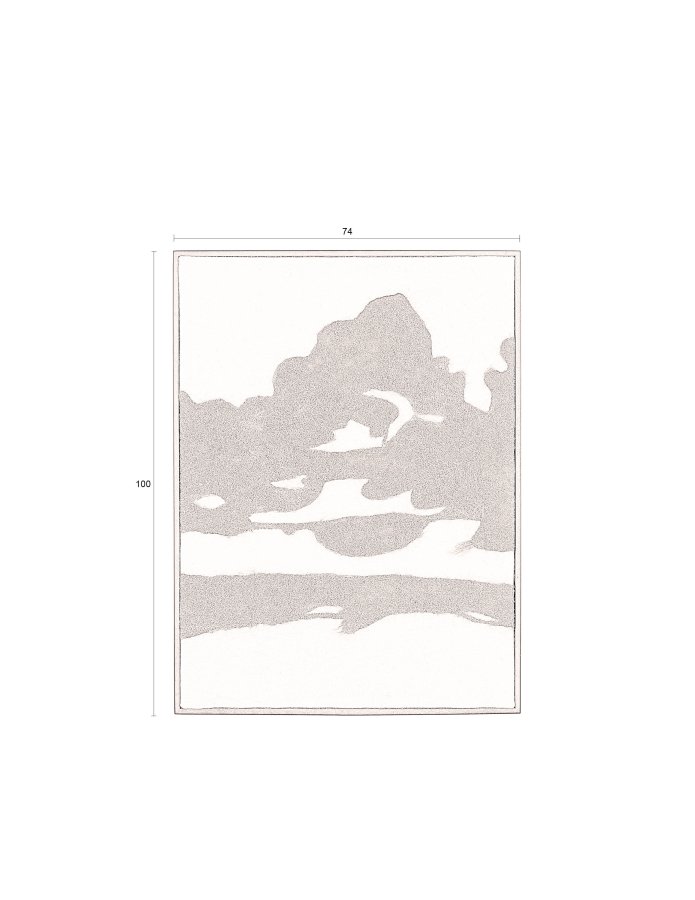 DUTCHBONE Sameer veggdekorasjon, rektangulr - black out og mangotre (100x74)