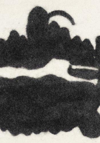 DUTCHBONE Samudra veggdekorasjon, rektangulr - svart ull og mangotre (94x56)