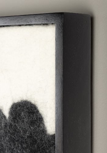 DUTCHBONE Samudra veggdekorasjon, rektangulr - svart ull og mangotre (94x56)