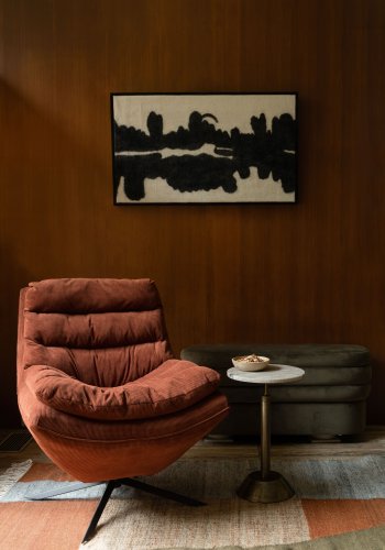 DUTCHBONE Samudra veggdekorasjon, rektangulr - svart ull og mangotre (94x56)