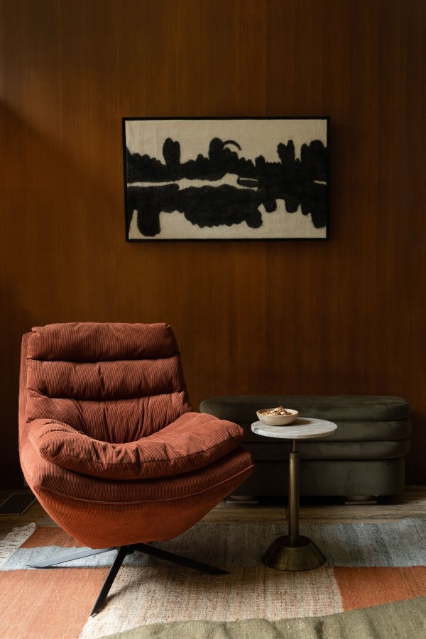 DUTCHBONE Samudra veggdekorasjon, rektangulr - svart ull og mangotre (94x56)