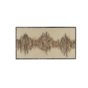 DUTCHBONE Wangdi Wanddekoration, rechteckig – beige Wolle und Mangoholz (99 x 53)