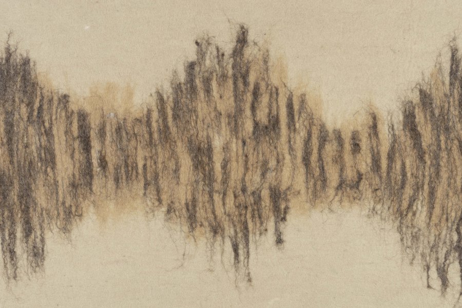 DUTCHBONE Wangdi veggdekorasjon, rektangulr - beige ull og mangotre (99x53)