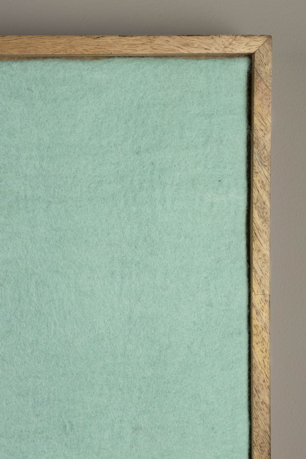 DUTCHBONE Gandhi veggdekorasjon, rektangulr - bl/flerfarget ull og mangotre (100x70)