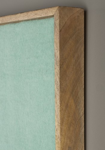 DUTCHBONE Gandhi veggdekorasjon, rektangulr - bl/flerfarget ull og mangotre (100x70)