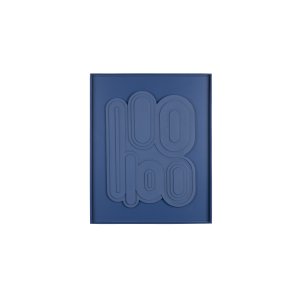 ZUIVER August vggdekoration 3D, rektangulr - bl gips och bl trram (64x52)