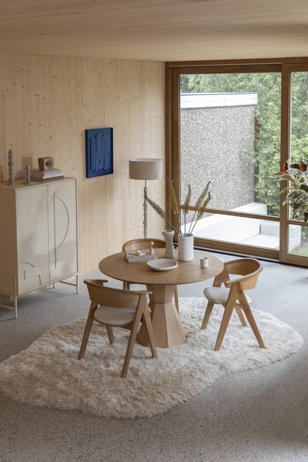 ZUIVER August veggdekorasjon 3D, rektangulr - bl gips og bl treramme (64x52)