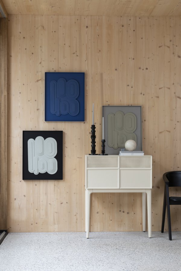 ZUIVER August veggdekorasjon 3D, rektangulr - beige gips- og ristreramme (64x52)