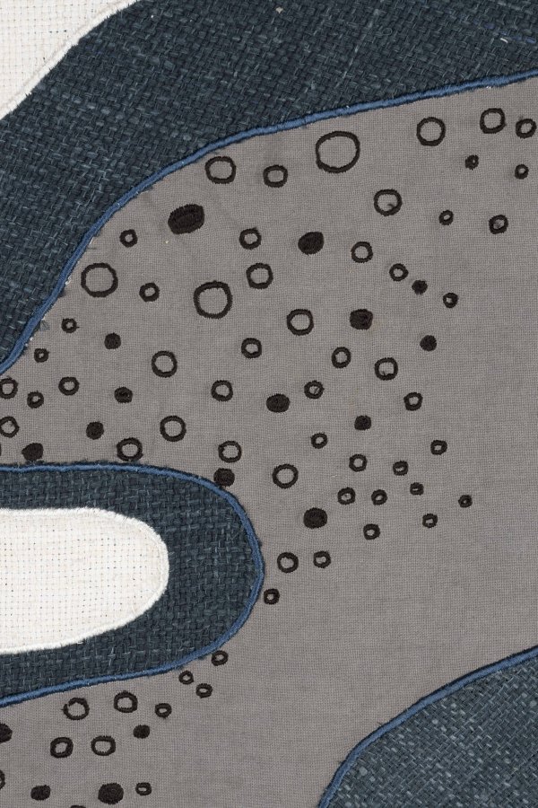 ZUIVER Kystveggdekorasjon, rektangulr - flerfarget stoff og mangotre (104x75)