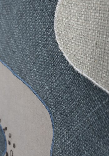 ZUIVER Kystveggdekorasjon, rektangulr - flerfarget stoff og mangotre (104x75)