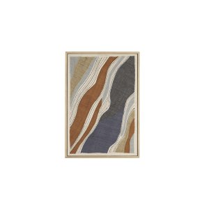 ZUIVER Move väggdekoration, rektangulär - flerfärgat tyg och mangoträ (68x48)