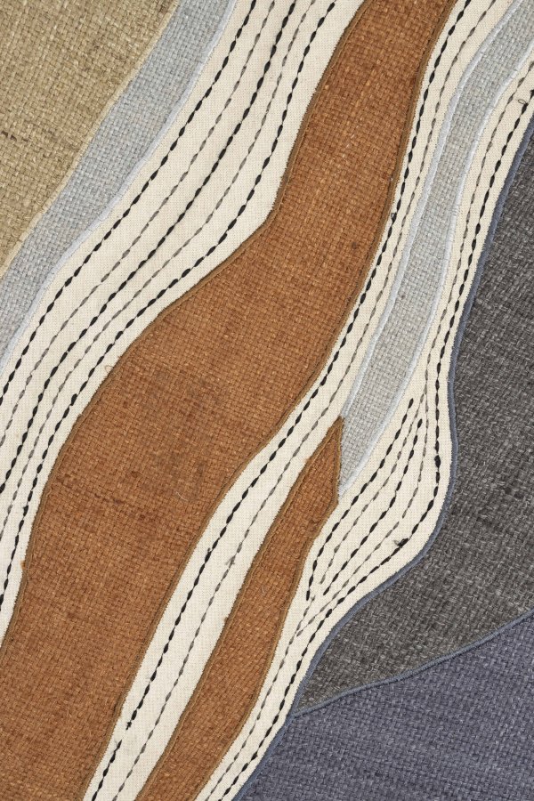 ZUIVER Move väggdekoration, rektangulär - flerfärgat tyg och mangoträ (68x48)