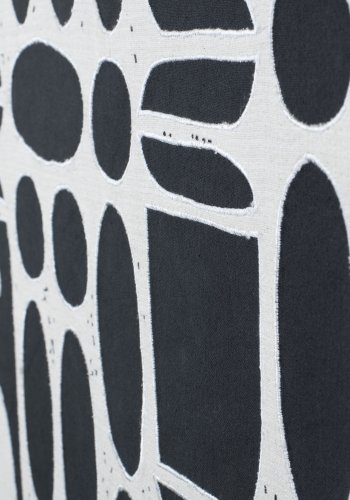 ZUIVER Halo-bilde, rektangulrt - hvit/svart bomull og naturlig mangotre (104x68)