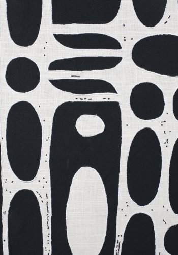 ZUIVER Halo-bilde, rektangulrt - hvit/svart bomull og naturlig mangotre (104x68)