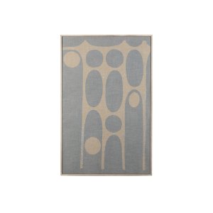 ZUIVER Galaxy billede, rektangulr - beige/bl bomuld og natur mangotr (104x48)