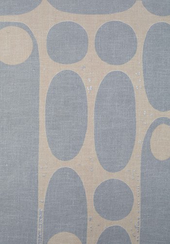 ZUIVER Galaxy-bilde, rektangulrt - beige/bl bomull og naturlig mangotre (104x48)