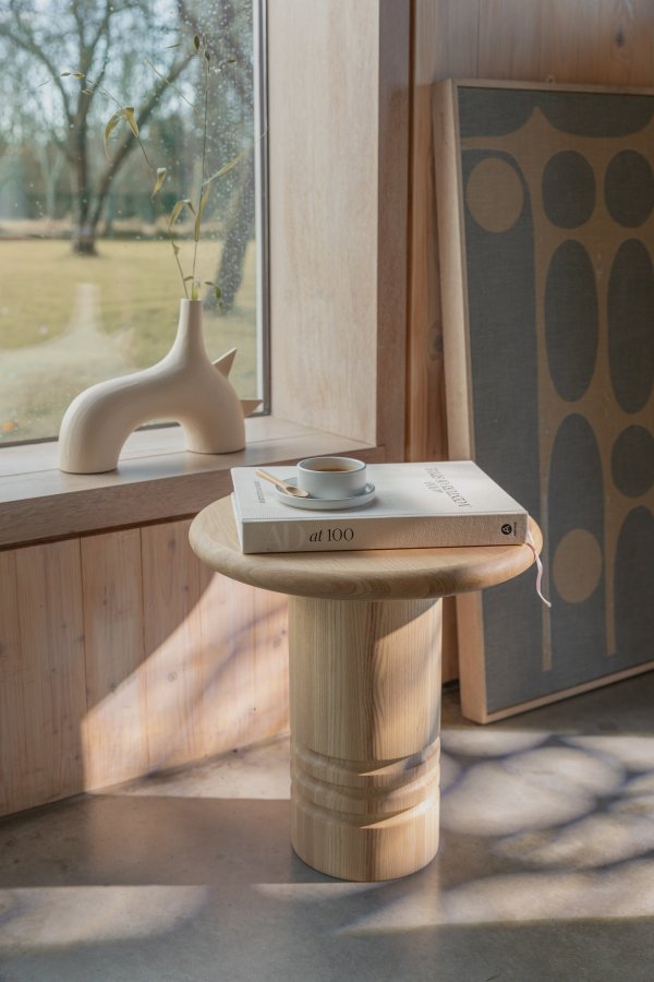 ZUIVER Galaxy-bilde, rektangulrt - beige/bl bomull og naturlig mangotre (104x48)