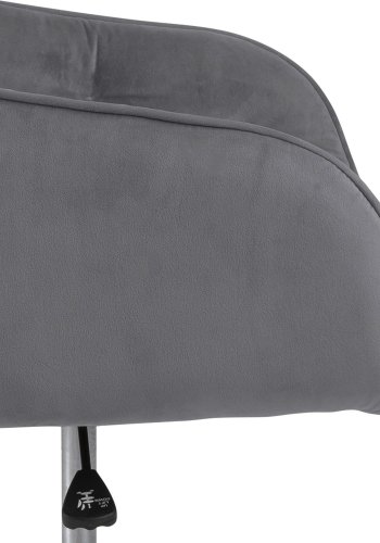 ACT NORDIC Brooke skrivebordsstol, m. armln - mrkegr polyester og sort metal