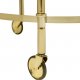 BLOOMINGVILLE Edler Servierwagen - Klarglas/Goldglas/Eisen, mit verspiegelter Glasablage und Rädern
