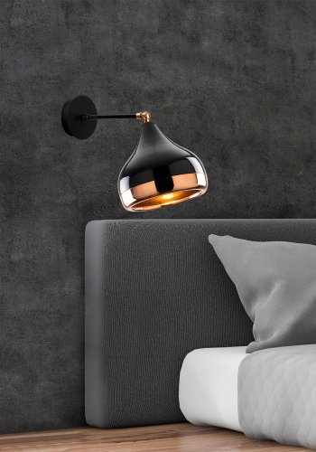 LUMI Y?ldo vegglampe - svart og kobberjern