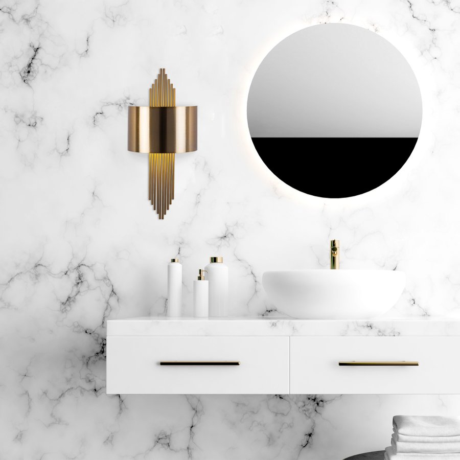 LUMI 619 vegglampe - messing jern