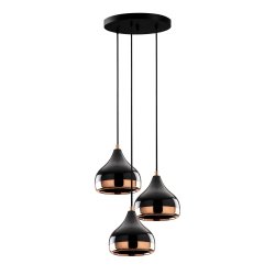LUMI Alithos loftlampe - kobber og sort metal