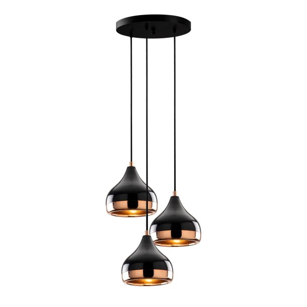 LUMI Alithos loftlampe - kobber og sort metal