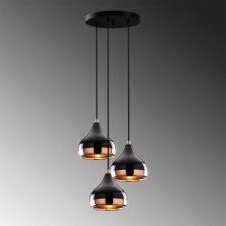 LUMI Alithos loftlampe - kobber og sort metal