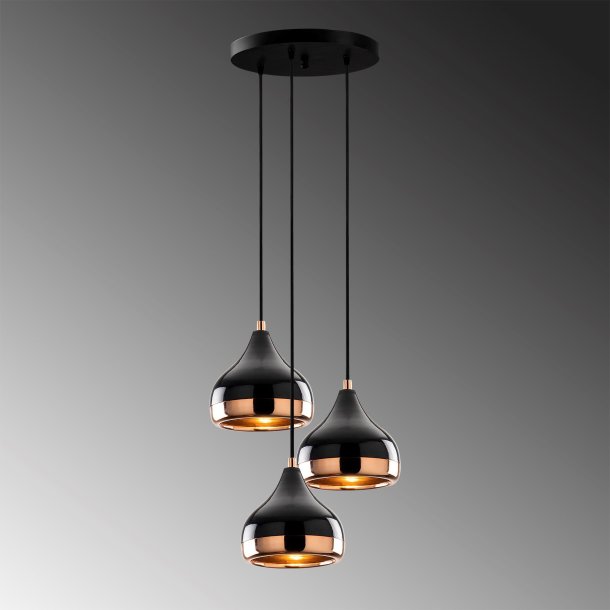 LUMI Alithos loftlampe - kobber og sort metal