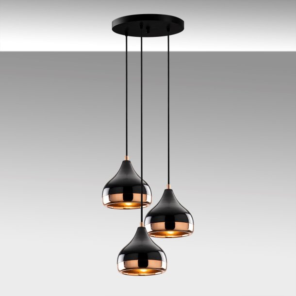 LUMI Alithos loftlampe - kobber og sort metal