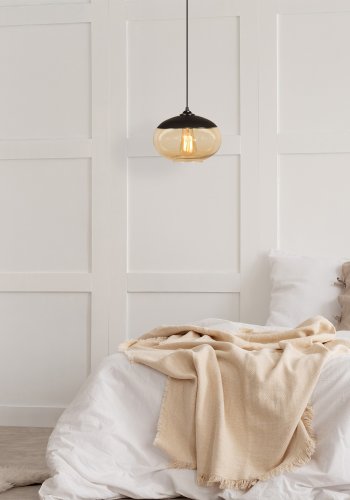 LUMI Camini MR taklampe, justerbar hyde - gult og svart jern