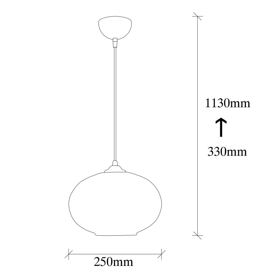 LUMI Camini MR taklampe, justerbar hyde - gult og svart jern