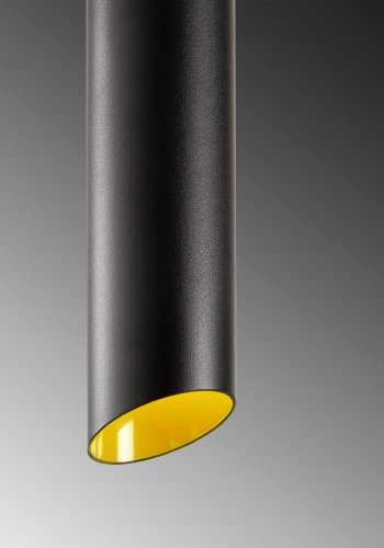 LUMI Sivani MR taklampe, justerbar hyde - gul og svart metall