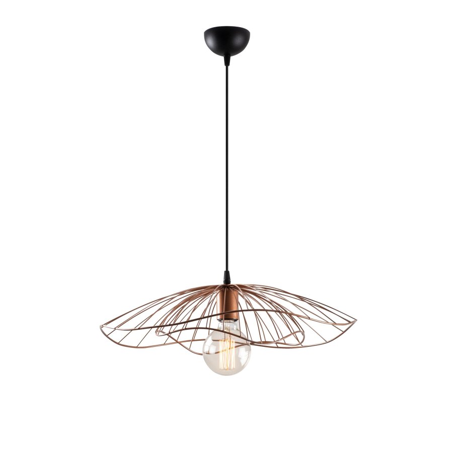 LUMI Tlf taklampe, m. justerbar hyde - kobbermetall