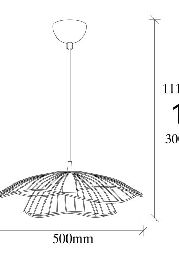 LUMI Tlf taklampe, m. justerbar hyde - kobbermetall